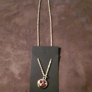 Harriet Ave Jewels Gold Necklace with Red Gem